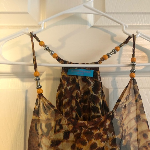Leopard Print Sheer Coverup - Picture 3 of 4